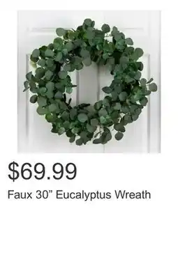 Costco Faux 30 Eucalyptus Wreath offer