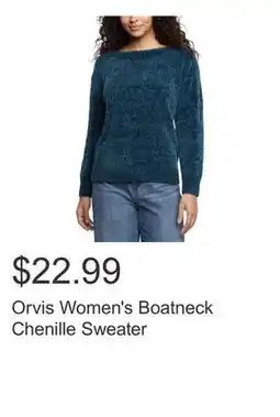 Costco Orvis Women's Boatneck Chenille Sweater offer
