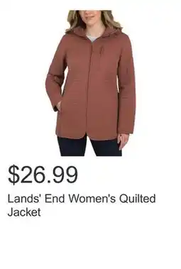 Costco Lands' End Women's Quilted Jacket offer