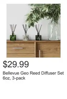 Costco Bellevue Geo Reed Diffuser Set 6oz, 3-pack offer