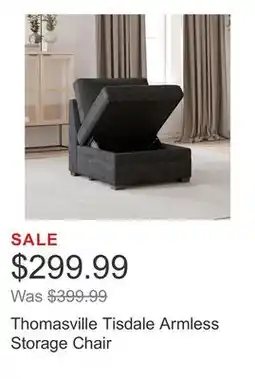 Costco Thomasville Tisdale Armless Storage Chair offer