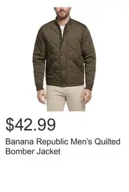 Costco Banana Republic Men's Quilted Bomber Jacket offer