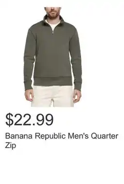 Costco Banana Republic Men's Quarter Zip offer