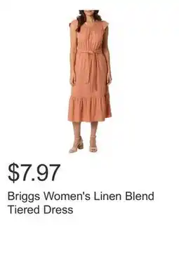Costco Briggs Women's Linen Blend Tiered Dress offer