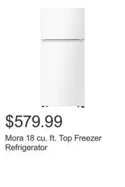 Costco Mora 18 cu. ft. Top Freezer Refrigerator offer