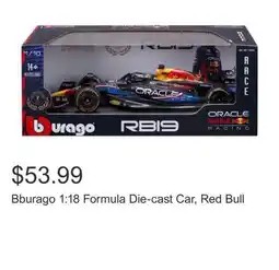 Costco Bburago 1:18 Formula Die-cast Car, Red Bull offer