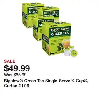 Office Depot Bigelow Green Tea Single-Serve K-Cup , Carton Of 96 offer