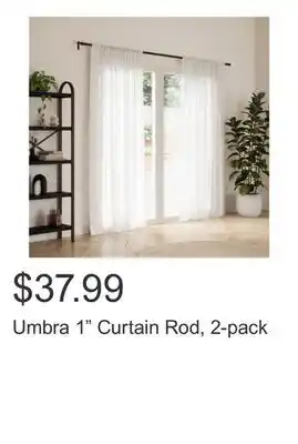 Costco Umbra 1 Curtain Rod, 2-pack offer