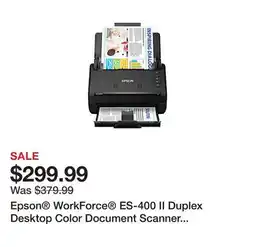 Office Depot Epson WorkForce ES-400 II Duplex Desktop Color Document Scanner with Auto Document Feeder offer