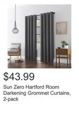 Costco Sun Zero Hartford Room Darkening Grommet Curtains, 2-pack offer