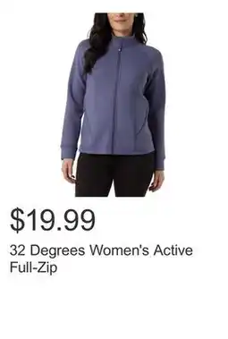 Costco 32 Degrees Women's Active Full-Zip offer