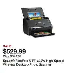 Office Depot Epson FastFoto FF-680W High-Speed Wireless Desktop Photo Scanner offer