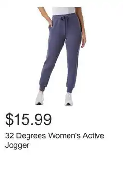 Costco 32 Degrees Women's Active Jogger offer