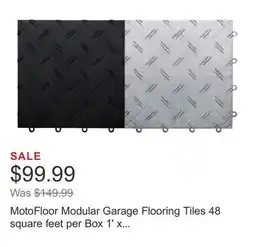 Costco MotoFloor Modular Garage Flooring Tiles 48 square feet per Box 1' x 1' Tiles offer