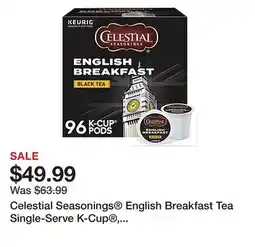 Office Depot Celestial Seasonings English Breakfast Tea Single-Serve K-Cup , Carton Of 96 offer