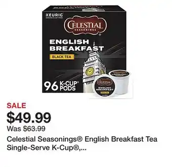 Office Depot Celestial Seasonings English Breakfast Tea Single-Serve K-Cup , Carton Of 96 offer