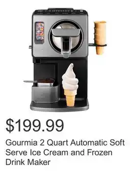 Costco Gourmia 2 Quart Automatic Soft Serve Ice Cream and Frozen Drink Maker offer