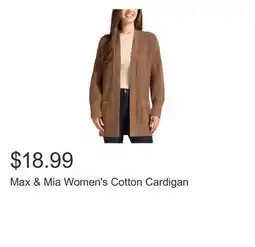 Costco Max & Mia Women's Cotton Cardigan offer
