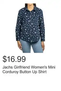 Costco Jachs Girlfriend Women's Mini Corduroy Button Up Shirt offer