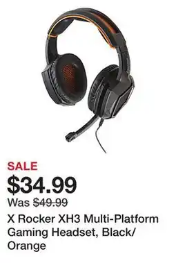 Office Depot X Rocker XH3 Multi-Platform Gaming Headset, Black/Orange offer