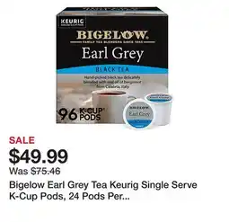Office Depot Bigelow Earl Grey Tea Keurig Single Serve K-Cup Pods, 24 Pods Per Pack, Case Of 4 Packs offer