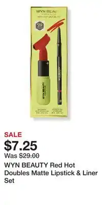 Ulta Beauty WYN BEAUTY Red Hot Doubles Matte Lipstick & Liner Set offer