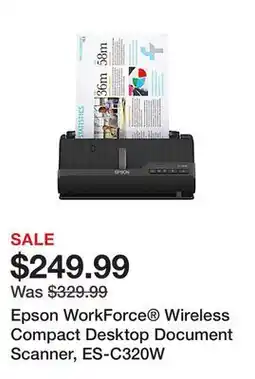 Office Depot Epson WorkForce Wireless Compact Desktop Document Scanner, ES-C320W offer