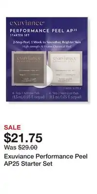 Ulta Beauty Exuviance Performance Peel AP25 Starter Set offer