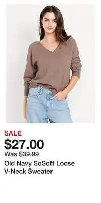 Old Navy Old Navy SoSoft Loose V-Neck Sweater offer