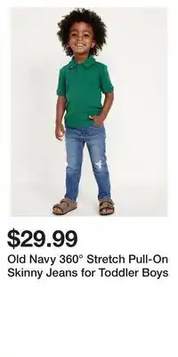 Old Navy Old Navy 360° Stretch Pull-On Skinny Jeans for Toddler Boys offer