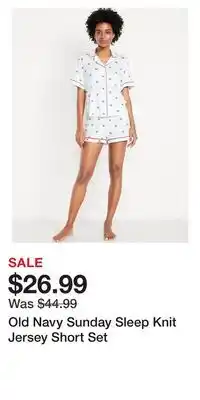 Old Navy Old Navy Sunday Sleep Knit Jersey Short Set offer