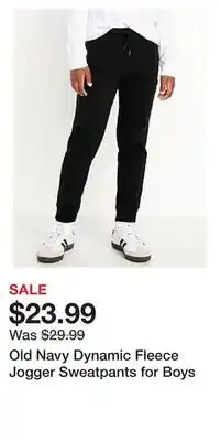 Old Navy Old Navy Dynamic Fleece Jogger Sweatpants for Boys offer