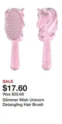 Ulta Beauty Glimmer Wish Unicorn Detangling Hair Brush offer
