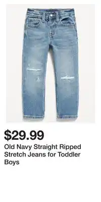 Old Navy Old Navy Straight Ripped Stretch Jeans for Toddler Boys offer