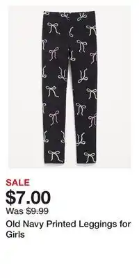 Old Navy Old Navy Printed Leggings for Girls offer