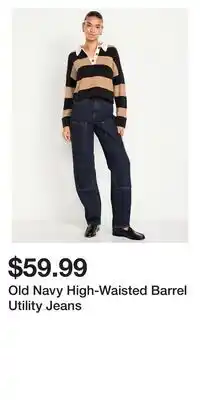 Old Navy Old Navy High-Waisted Barrel Utility Jeans offer
