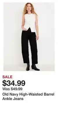 Old Navy Old Navy High-Waisted Barrel Ankle Jeans offer