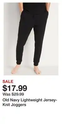 Old Navy Old Navy Lightweight Jersey-Knit Joggers offer