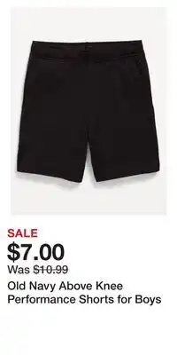 Old Navy Old Navy Above Knee Performance Shorts for Boys offer