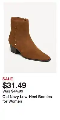 Old Navy Old Navy Low-Heel Booties for Women offer