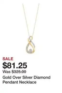 Belk Gold Over Silver Diamond Pendant Necklace offer