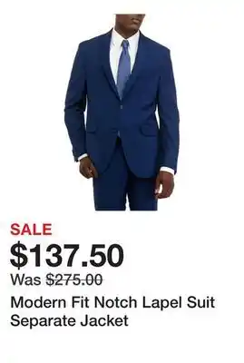 Belk Modern Fit Notch Lapel Suit Separate Jacket offer