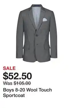 Belk Boys 8-20 Wool Touch Sportcoat offer