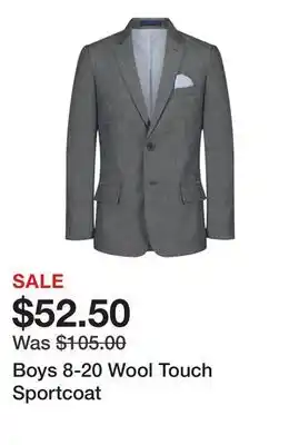 Belk Boys 8-20 Wool Touch Sportcoat offer