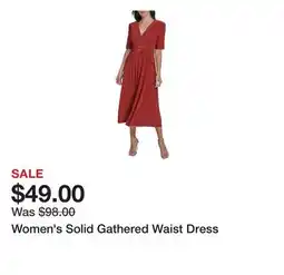 Belk Women's Solid Gathered Waist Dress offer
