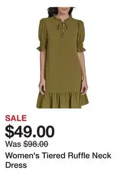 Belk Women's Tiered Ruffle Neck Dress offer
