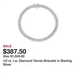Belk 1/2 ct. t.w. Diamond Tennis Bracelet in Sterling Silver offer