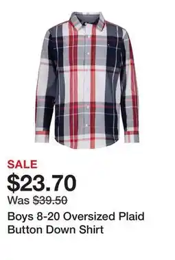 Belk Boys 8-20 Oversized Plaid Button Down Shirt offer