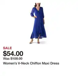 Belk Women's V-Neck Chiffon Maxi Dress offer
