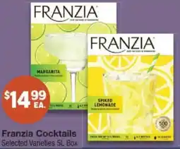 Albertsons Franzia Cocktails offer